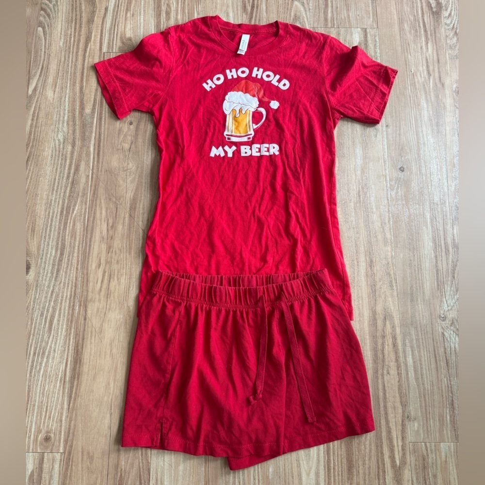 Ho Ho Hold My Beer Pajama Set